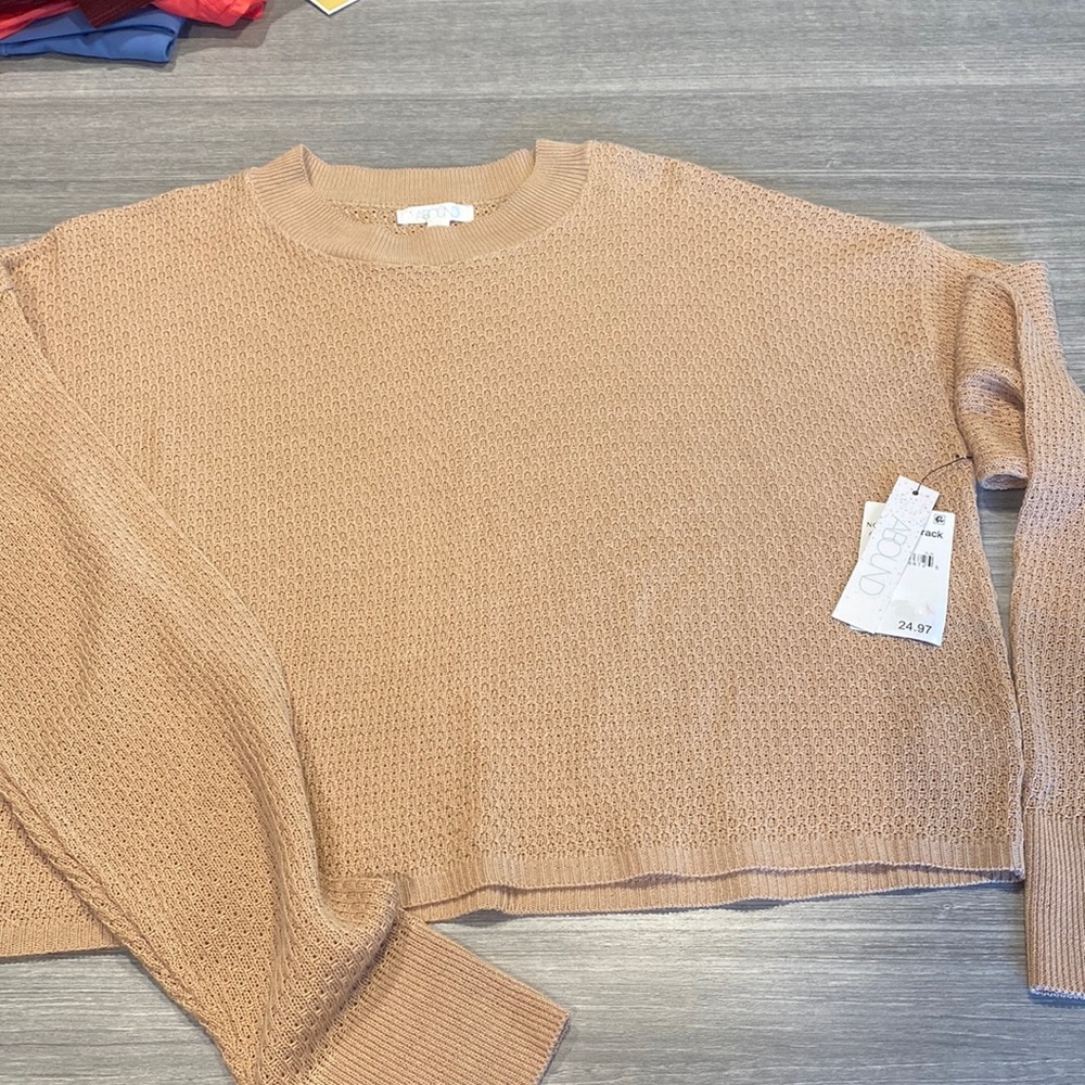 Cropped knit sweater